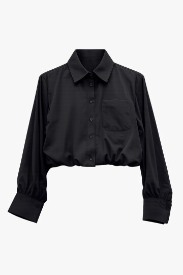 Tek Cepli Crop Gömlek