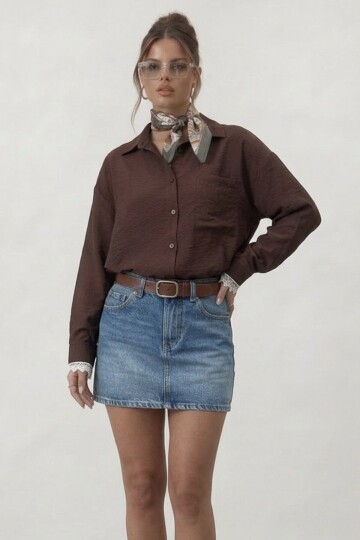 Tek Cepli Dokulu Gömlek