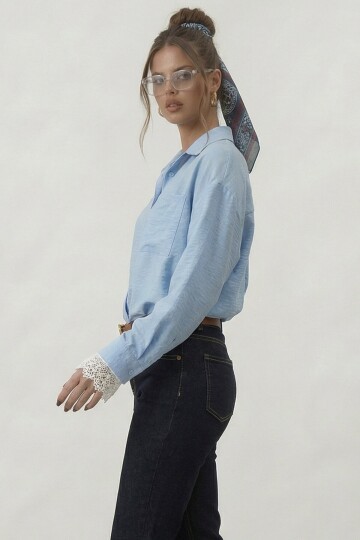 Tek Cepli Dokulu Gömlek