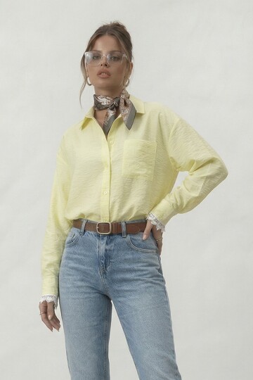 Tek Cepli Dokulu Gömlek