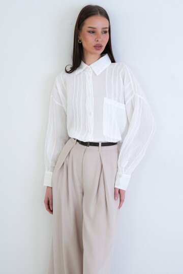 Tek Cepli Transparan Gömlek