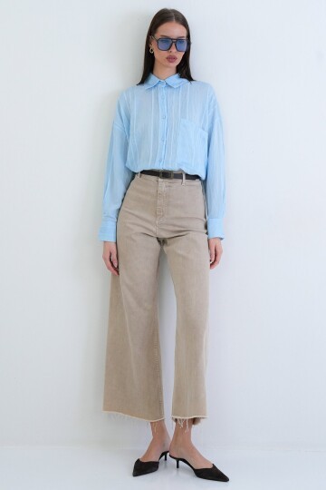 Tek Cepli Transparan Gömlek