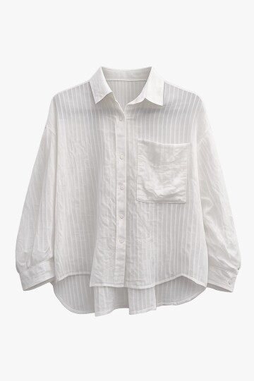 Tek Cepli Transparan Gömlek