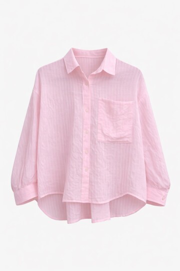 Tek Cepli Transparan Gömlek