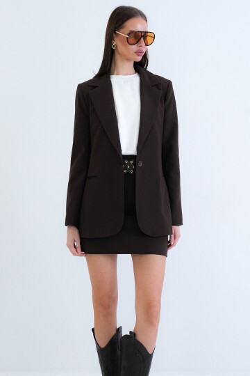 Tek Düğmeli Blazer Ceket