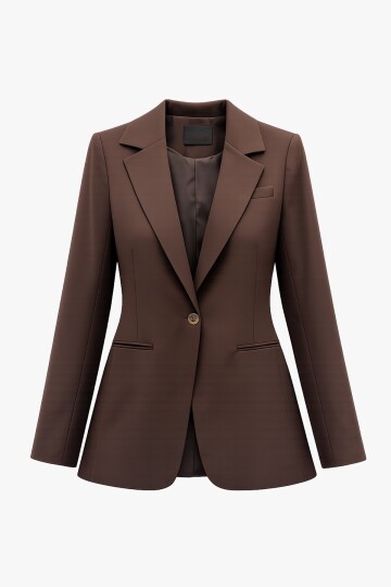 Tek Düğmeli Blazer Ceket
