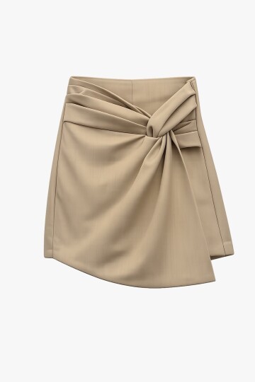 Yüksek Bel Mini Şort Etek