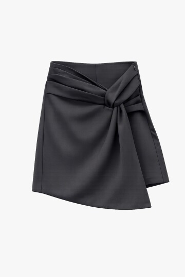 Yüksek Bel Mini Şort Etek