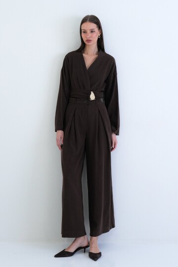 Yüksek Bel Pileli Pantolon