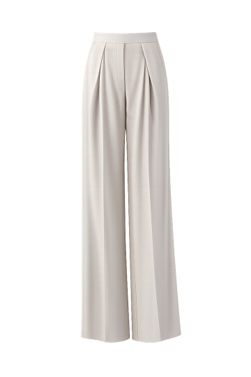 Yüksek Bel Pileli Pantolon