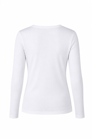Bisiklet Yaka Parmak Geçirmeli  Basic Bluz