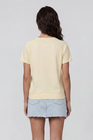 Bisiklet Yaka Reglan Kol Oversize T-Shırt