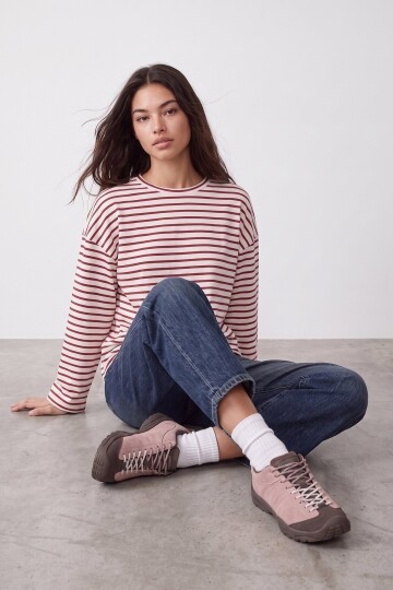 Çizgili Oversize Sweat