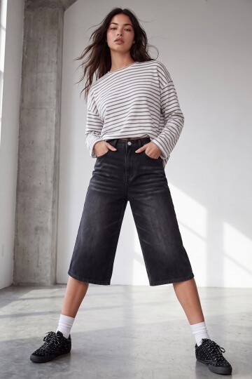 Çizgili Oversize Sweat