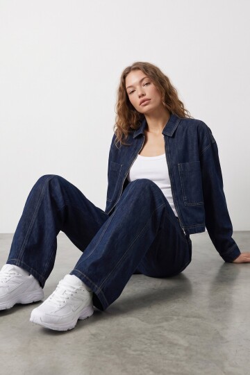 Denim Ceket ve Pantolon İkili Takım