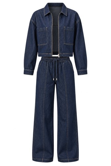 Denim Ceket ve Pantolon İkili Takım