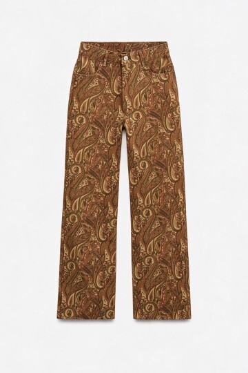Desenli Gabardin Pantolon