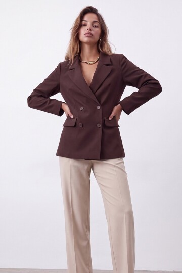 Düğmeli Blazer Ceket