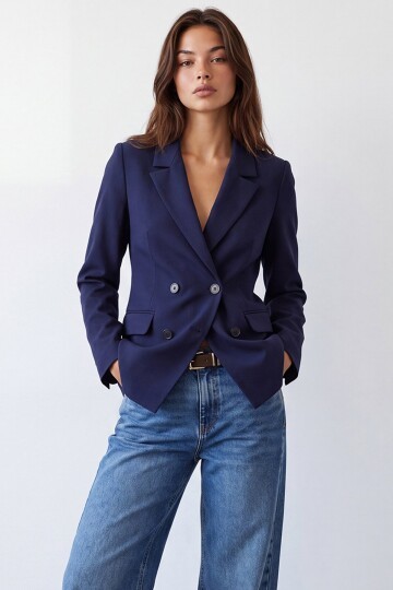 Düğmeli Blazer Ceket