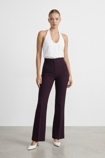 Fermuarlı İspanyol Paça Pantolon