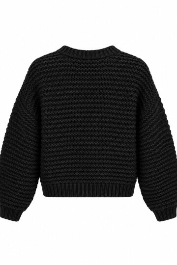 Kalın Örgü Crop Kazak