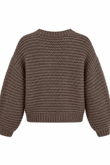Kalın Örgü Crop Kazak