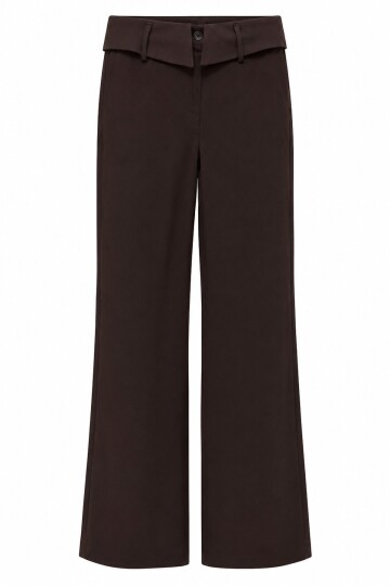 Katlamalı Detaylı Düğmeli Pantolon