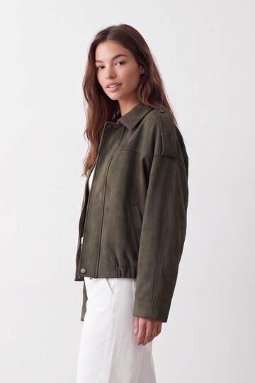 Regular Fit Süet Ceket