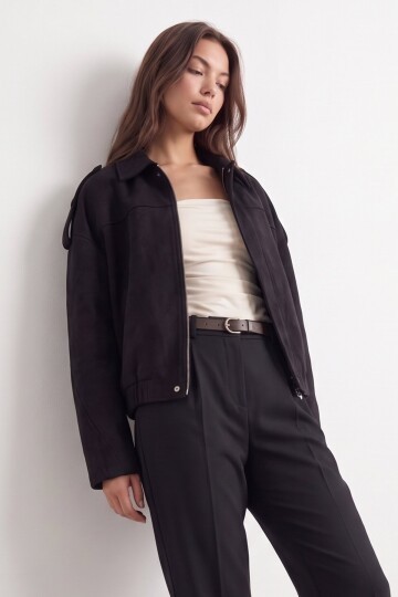 Regular Fit Süet Ceket