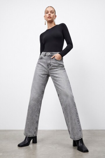 Taşlı Denim Pantolon