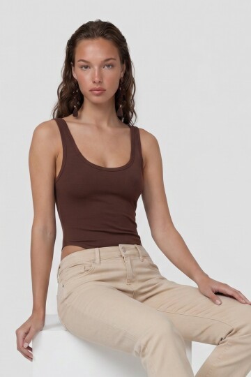 U Yaka Stretch Çıtçıtlı Body
