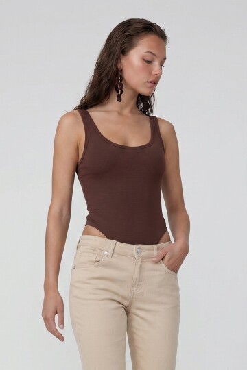 U Yaka Stretch Çıtçıtlı Body