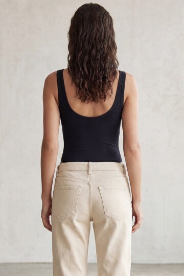 U Yaka Stretch Çıtçıtlı Body