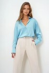 Mint Oversize İpek Saten Gömlek