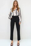Çift Cepli Piliseli Beli Kemerli Straight Fit Pantolon