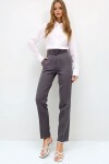 Çift Cepli Piliseli Beli Kemerli Straight Fit Pantolon