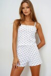 Fisto Detaylı Pamuklu Bluz Ve Şortlu Pijama Takımı