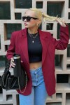 İçi Astarlı Düğme Kapamalı Blazer Ceket