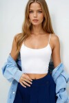 İp Askılı Basic Crop Bluz