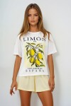 Limon Baskılı Pamuklu Basic T-Shırt Ve Şortlu Pijama Takımı