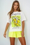 Limon Baskılı Pamuklu Basic T-Shırt Ve Şortlu Pijama Takımı