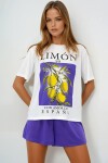 Limon Baskılı Pamuklu Basic T-Shırt Ve Şortlu Pijama Takımı