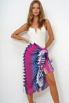 Lila Zigzag Desenli Pareo Şal