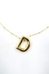 3 Boyutlu D Harfi Gold Kolye