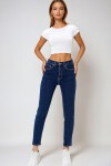 Lacivert Yüksek Bel Mom Jean