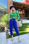 Saks Yüksek Bel Havuç Pantolon
