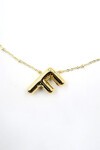 Gold 3 Boyutlu F Harfi Gold Kolye