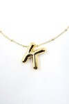 Gold 3 Boyutlu K Harfi Gold Kolye