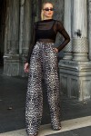 Leopar Leopar Desenli Pantolon