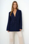 Lacivert Astarlı Blazer Ceket